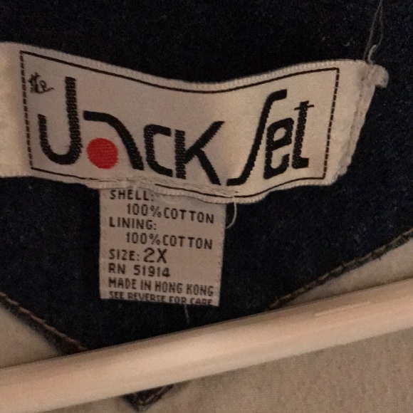 Vintage Jack Set denim jacket with leather - Picture 3 of 8